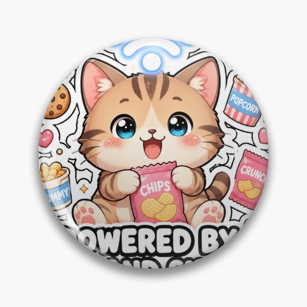 Item preview, Powered By Wifi And Snacks Funny Cat Meme Sticker designed and sold by MoodyMeows.