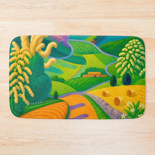 Aperçu de l'œuvre Paysage d'après David Hockney créée et vendue par Vicky Brago-Mitchell®.