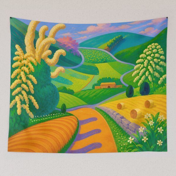 Item preview, Landscape After David Hockney designed and sold by Vicky Brago-Mitchell®.