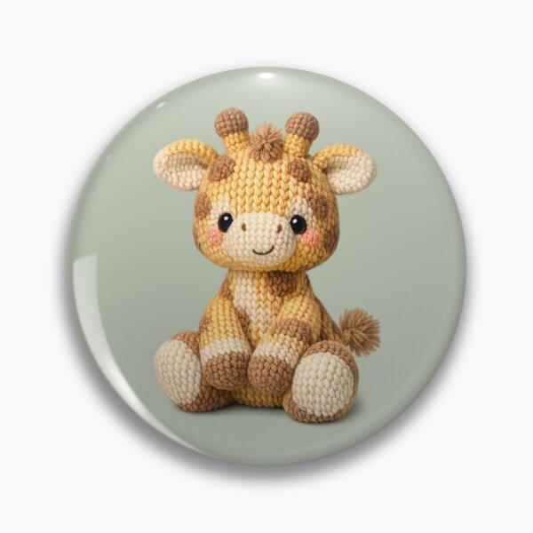 Item preview, Cute Knitted Giraffe Plush | Kawaii Cottagecore Woodland Animal Art designed and sold by PopCulturePixel.