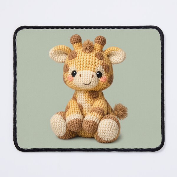Item preview, Cute Knitted Giraffe Plush | Kawaii Cottagecore Woodland Animal Art designed and sold by PopCulturePixel.