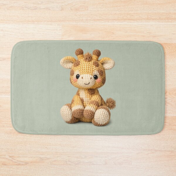Item preview, Cute Knitted Giraffe Plush | Kawaii Cottagecore Woodland Animal Art designed and sold by PopCulturePixel.