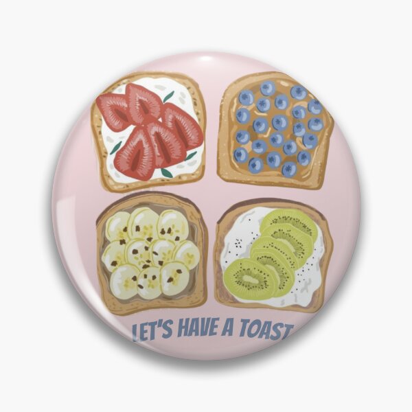 Item preview, Let's Have a Toast Sticker | Breakfast Toast Illustration | Cute Brunch Food Vinyl Decal designed and sold by sophiebeckham13.