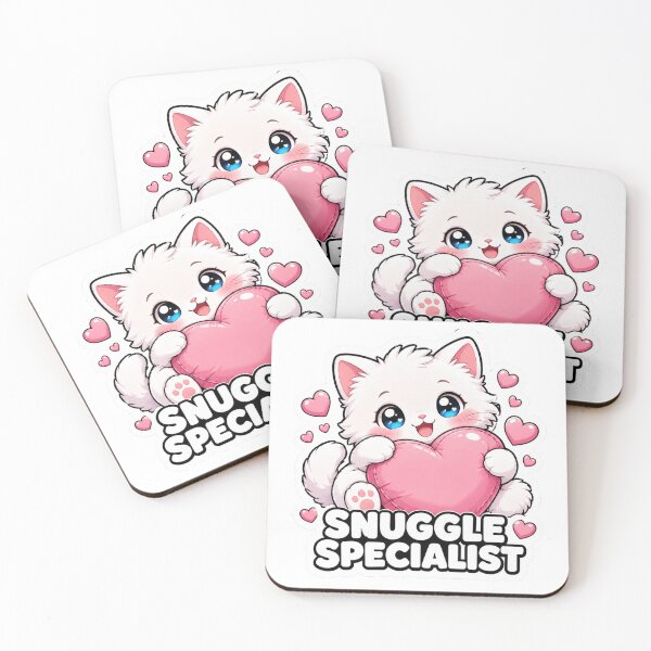 Item preview, Snuggle Specialist Cute Kawaii Cat Meme Stickers designed and sold by MoodyMeows.