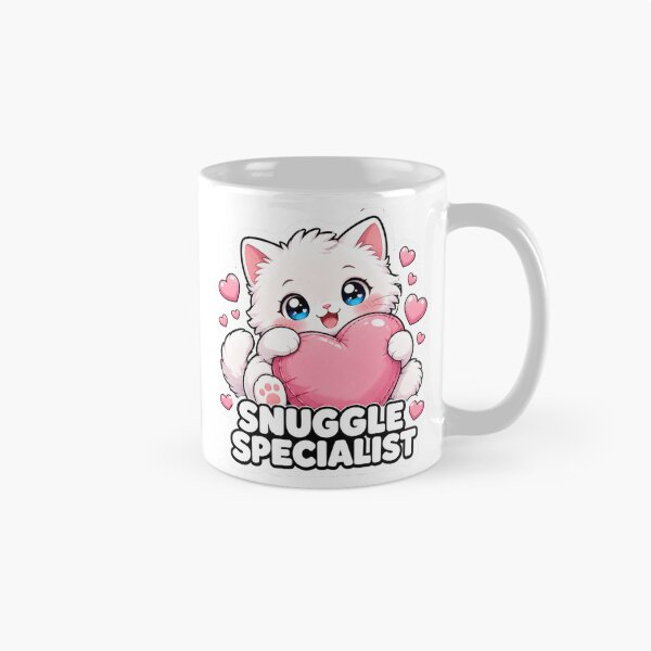 Artikelvorschau, Snuggle Specialist Cute Kawaii Cat Meme Sticker entworfen und verkauft von MoodyMeows.