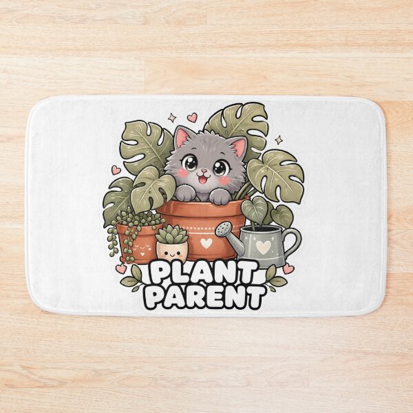 Artikelvorschau, Plant Parent Cute Kawaii Cat Houseplants Sticker entworfen und verkauft von MoodyMeows.