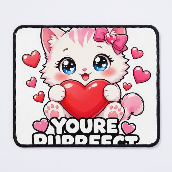 Item preview, Youre Purrfect Cute Kawaii Cat Love Valentine designed and sold by MoodyMeows.
