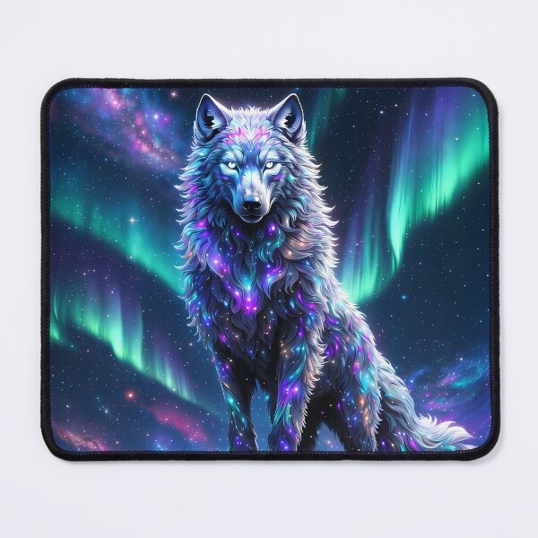 Item preview, Wild Soul Cosmic Wolf Aurora Borealis T-Shirt | Mystical Galaxy Wolf Art designed and sold by Ruyugu.
