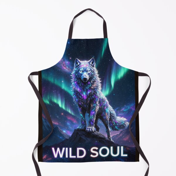 Item preview, Wild Soul Cosmic Wolf Aurora Borealis T-Shirt | Mystical Galaxy Wolf Art designed and sold by Ruyugu.