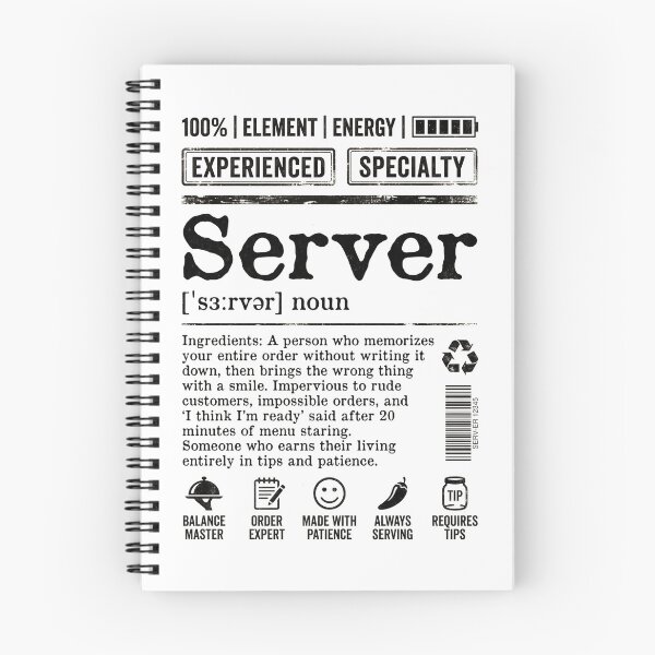 Item preview, Funny Server Definition Label Vintage | Waiter Gift | Restaurant Worker designed and sold by pretty4u.