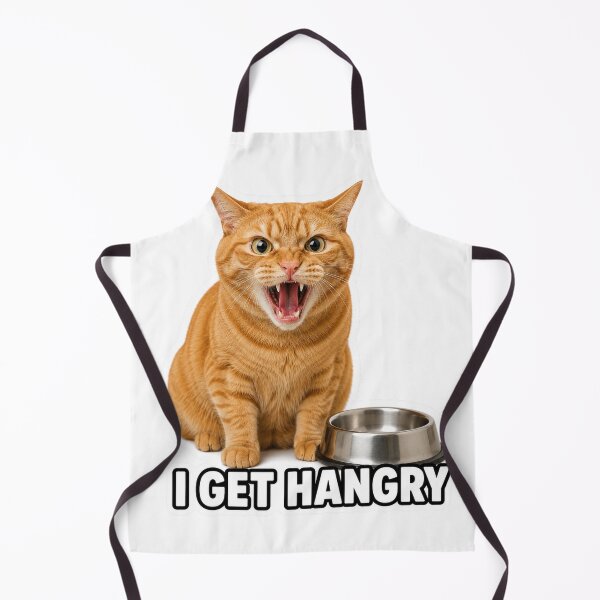 Item preview, I Get Hangry Funny Angry Hungry Cat Meme designed and sold by MoodyMeows.