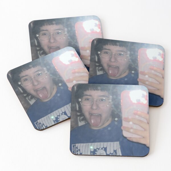 Item preview, me with my tongue out with the flash on or whatever designed and sold by puckizzluck.
