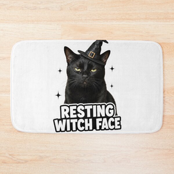 Item preview, Resting Witch Face Funny Black Cat Halloween Meme designed and sold by MoodyMeows.