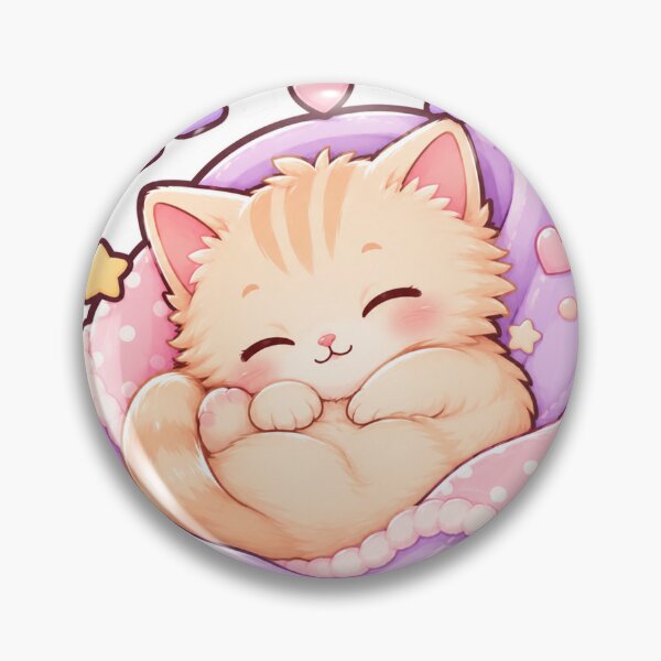 Item preview, Cute Sleepy Kitten Kawaii Cat Sticker Adorable designed and sold by MoodyMeows.