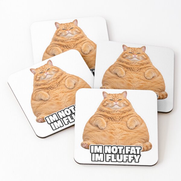 Item preview, Im Not Fat Im Fluffy Funny Chonky Cat Meme designed and sold by MoodyMeows.