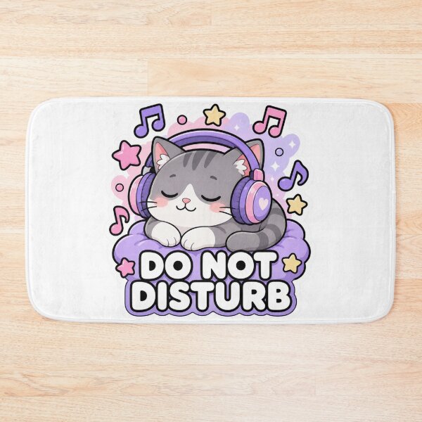 Item preview, Do Not Disturb Cute Kawaii Cat Headphones Lofi designed and sold by MoodyMeows.
