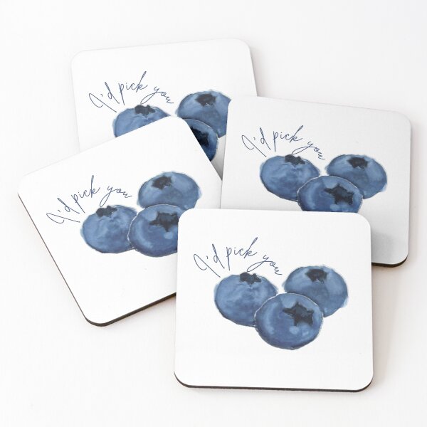 Item preview, I'd Pick You Blueberry Sticker | Cute Fruit Pun | Watercolor Blueberry Vinyl Decal designed and sold by sophiebeckham13.