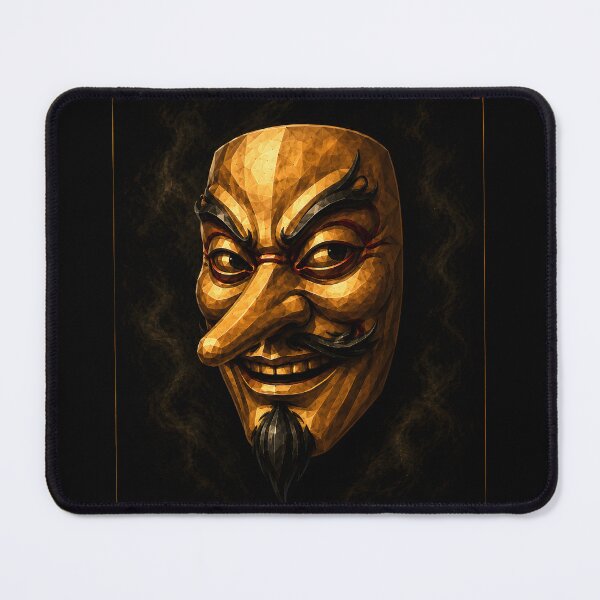 Item preview, Golden Faceted Tengu Mask Japanese Folklore designed and sold by bellaever.