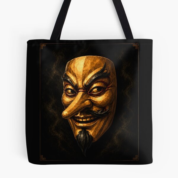 Item preview, Golden Faceted Tengu Mask Japanese Folklore designed and sold by bellaever.