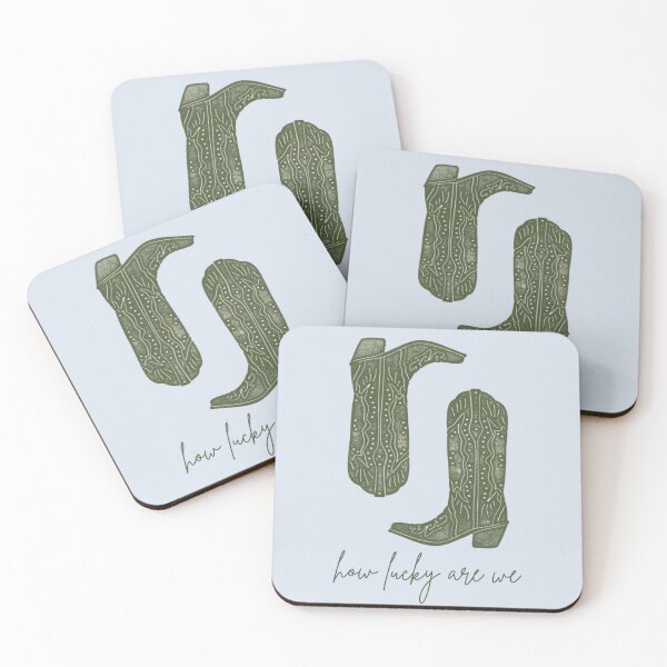 Item preview, How Lucky Are We Cowboy Boots Sticker | Western Cowgirl Aesthetic | Country Western Vinyl Decal designed and sold by sophiebeckham13.