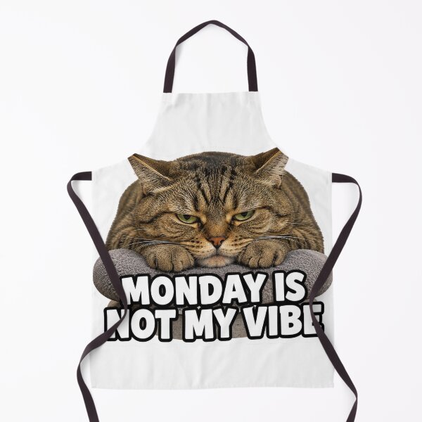 Item preview, Monday Is Not My Vibe Funny Grumpy Cat Meme designed and sold by MoodyMeows.