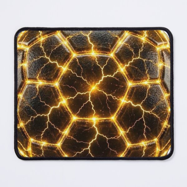 Item preview, Golden Lightning Soccer Ball - Electric Energy Zeus Football Art designed and sold by Interactive-Art.