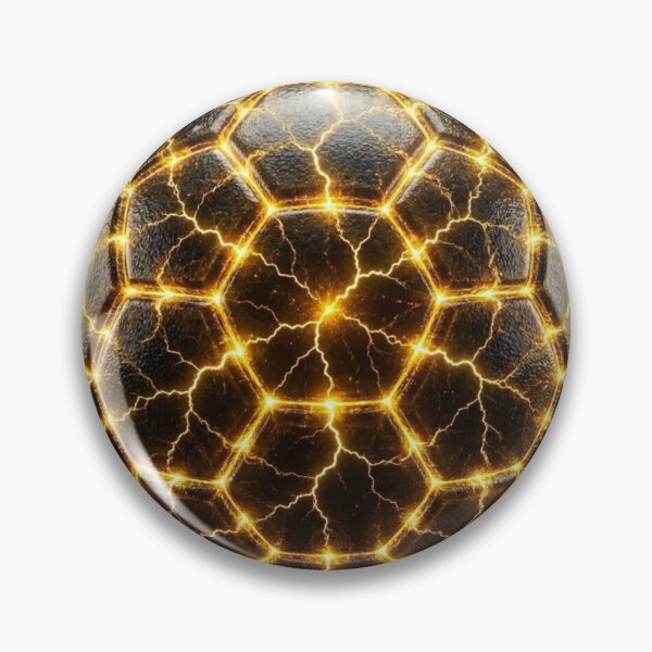 Item preview, Golden Lightning Soccer Ball - Electric Energy Zeus Football Art designed and sold by Interactive-Art.