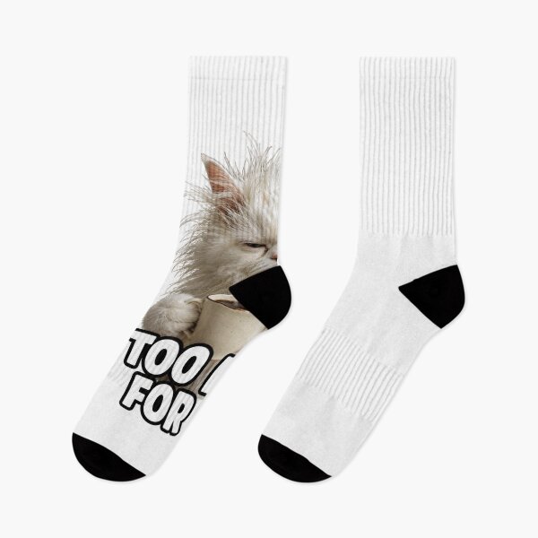 Item preview, Too Early For This Funny Grumpy Morning Cat Meme designed and sold by MoodyMeows.