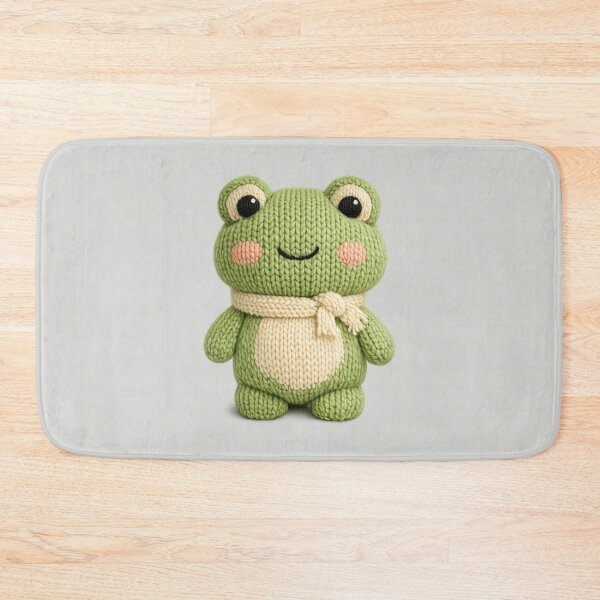 Item preview, Cute Knitted Frog Plush | Kawaii Cottagecore Woodland Animal Art designed and sold by PopCulturePixel.