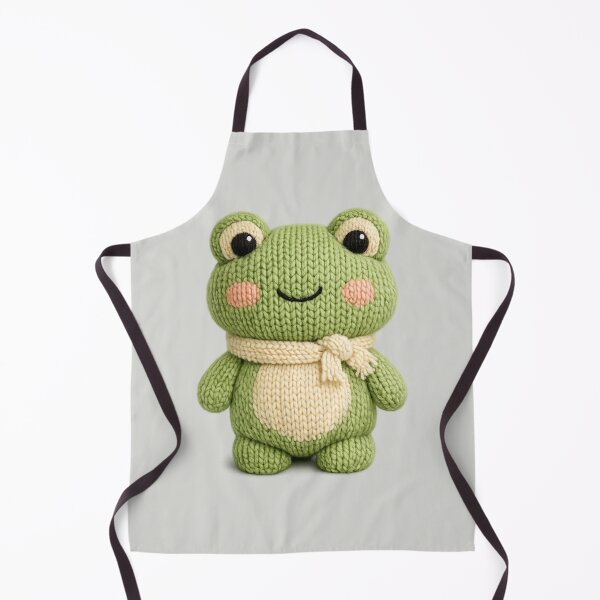 Item preview, Cute Knitted Frog Plush | Kawaii Cottagecore Woodland Animal Art designed and sold by PopCulturePixel.