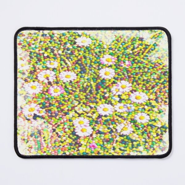 Item preview, Abstract Pointillism Wild Daisy Meadow Mosaic Vignette designed and sold by BalkanBloom.