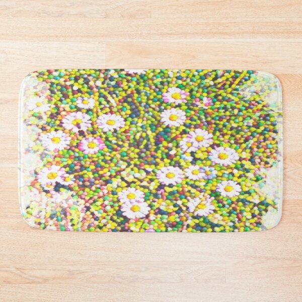 Item preview, Abstract Pointillism Wild Daisy Meadow Mosaic Vignette designed and sold by BalkanBloom.