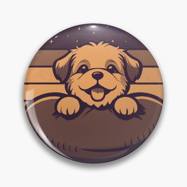 Item preview, Cute Cartoon Puppy With Retro Sunset Background Cute puppy illustration designed and sold by thechoice1.