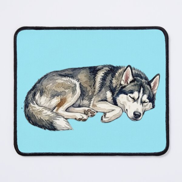 Item preview, Watercolor Siberian Husky Sleeping designed and sold by TheMagicIcon.