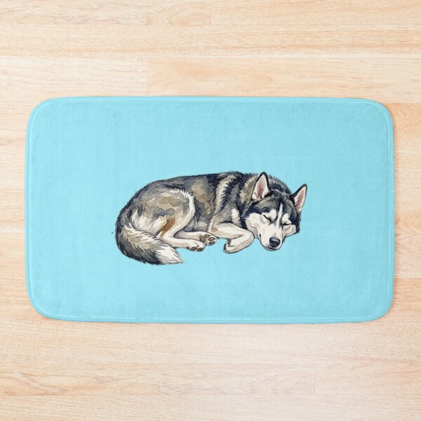 Item preview, Watercolor Siberian Husky Sleeping designed and sold by TheMagicIcon.
