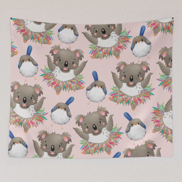 Item preview, Kawaii Koala Danciing with Australian Fairywren designed and sold by Karin Taylor.