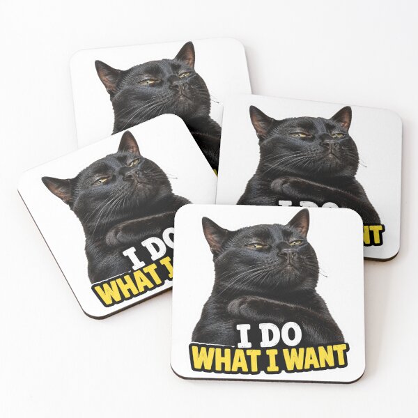 Item preview, I Do What I Want Funny Sassy Cat Meme designed and sold by MoodyMeows.