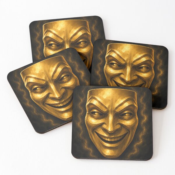 Item preview, Golden Comedy Theater Mask designed and sold by bellaever.
