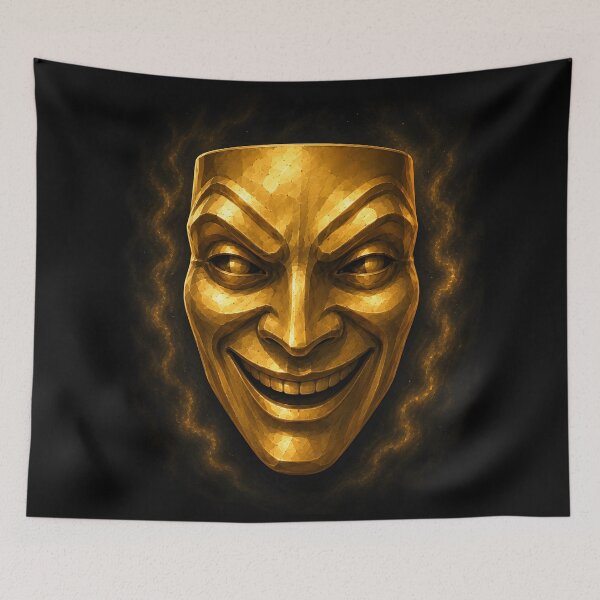 Item preview, Golden Comedy Theater Mask designed and sold by bellaever.