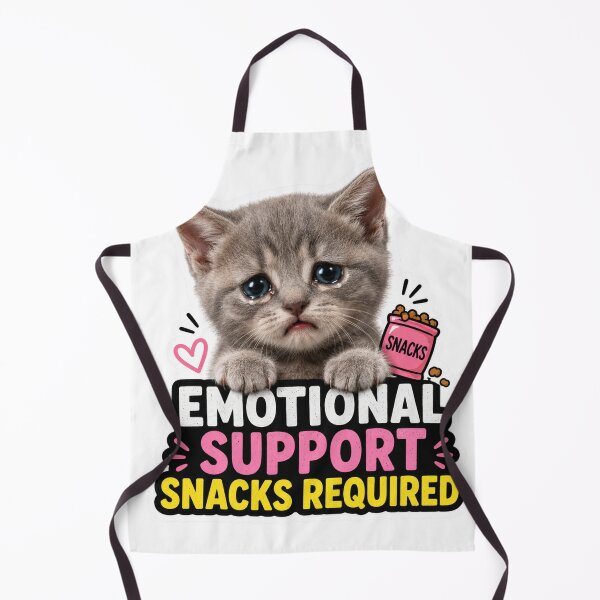 Item preview, Emotional Support Snacks Funny Cute Cat Meme designed and sold by MoodyMeows.