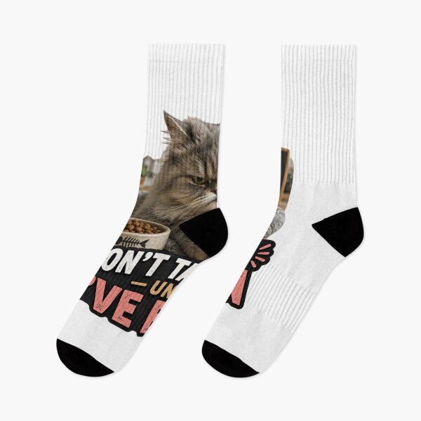 Item preview, Dont Talk To Me Until I've Eaten Funny Cat Meme designed and sold by MoodyMeows.