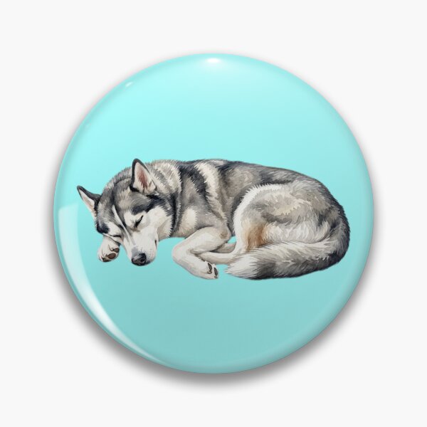 Item preview, Watercolor Siberian Husky Sleeping designed and sold by TheMagicIcon.
