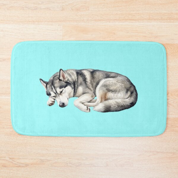 Item preview, Watercolor Siberian Husky Sleeping designed and sold by TheMagicIcon.