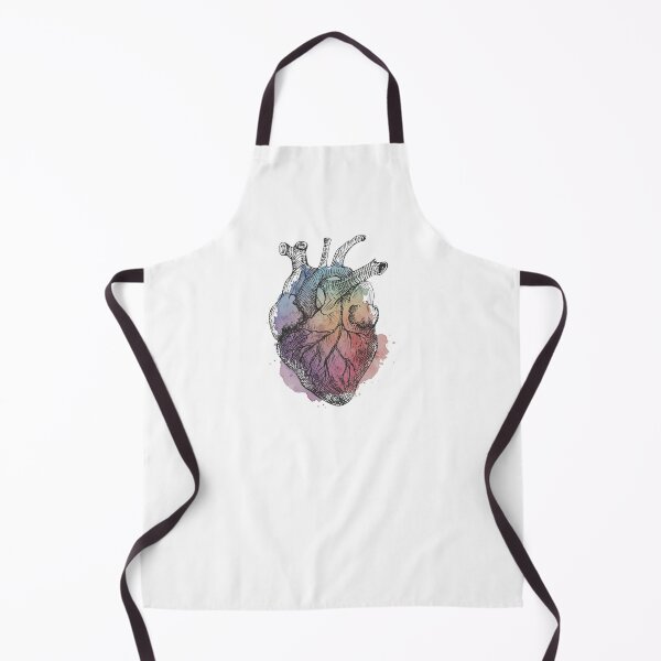 Item preview, A heart sketched in detail, softened by flowing colors designed and sold by coratikstudio.