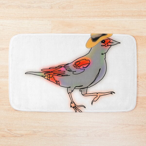 Item preview, Ruby the Red Blackbird in a Floppy Sun Hat with bow – animalzinhats designed and sold by Ashley’sAnimalz.
