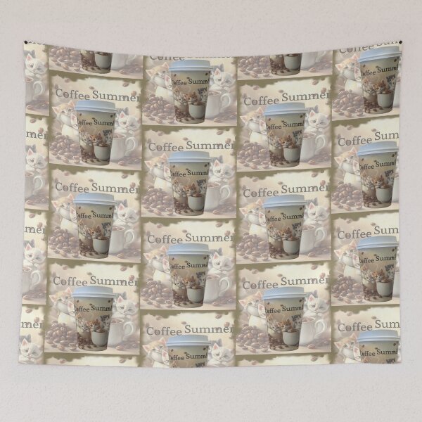 Item preview, Cat coffee Summer Cute Fluffy Kittens Coffee Beans Cup designed and sold by hoodiehood.