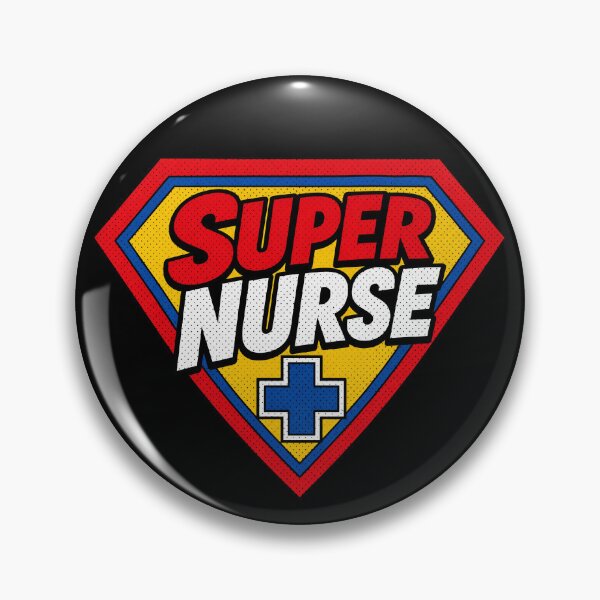 Item preview, Super Nurse Comic Badge Healthcare Hero designed and sold by Victor Shadehorn.
