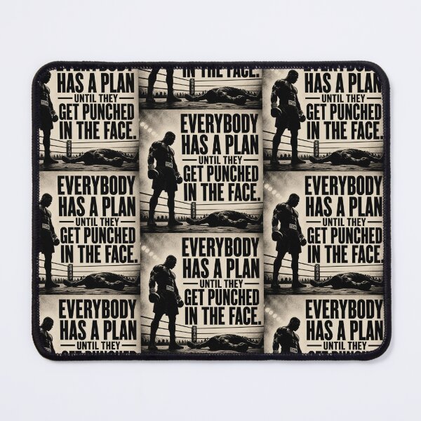 Item preview, Tyson Inspired Art - Everybody Has a Plan Until They Get Punched in the Face Boxing Silhouette Quote designed and sold by Donsean22.