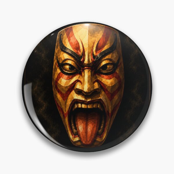 Item preview, Fierce Japanese Kabuki Mask Traditional Art designed and sold by bellaever.