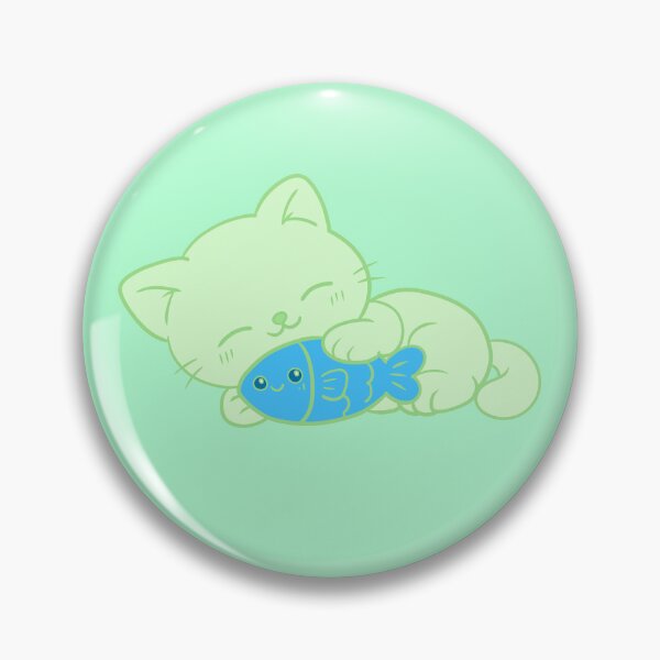 Item preview, Cute Kawaii Green Cat designed and sold by Phyllya Design.